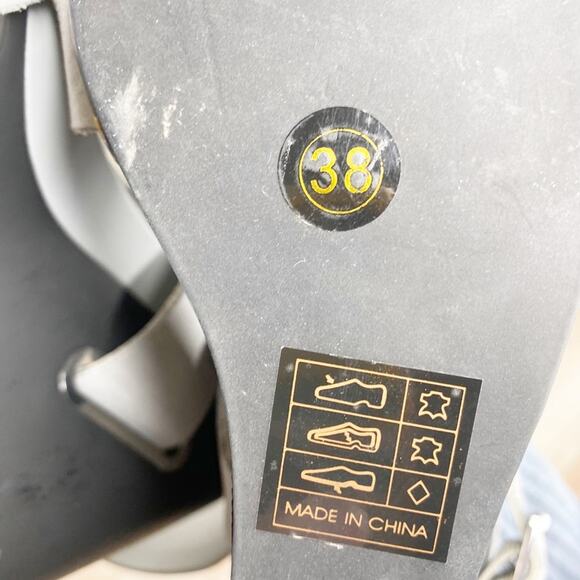 United nude leather adjustable abstract leather heels wedge size 38 - Picture 10 of 12